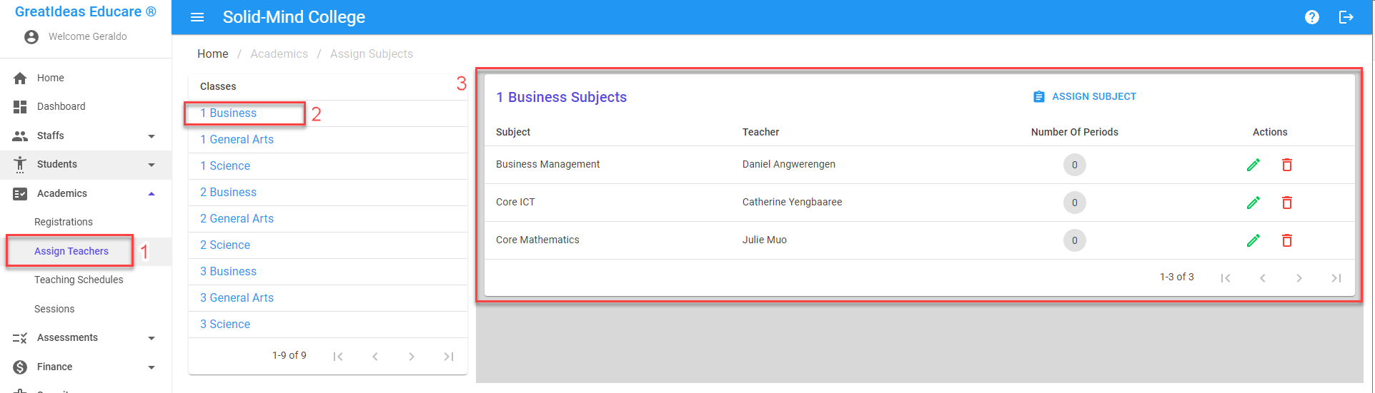 Assign Teachers