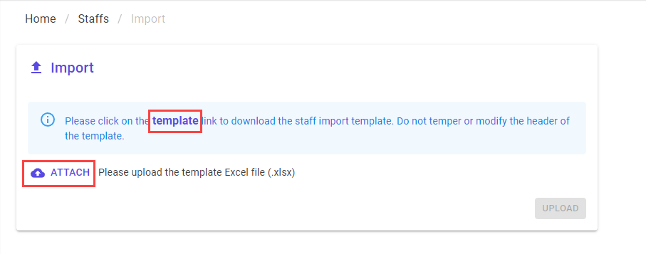 Staff Upload