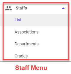 Staff Menu