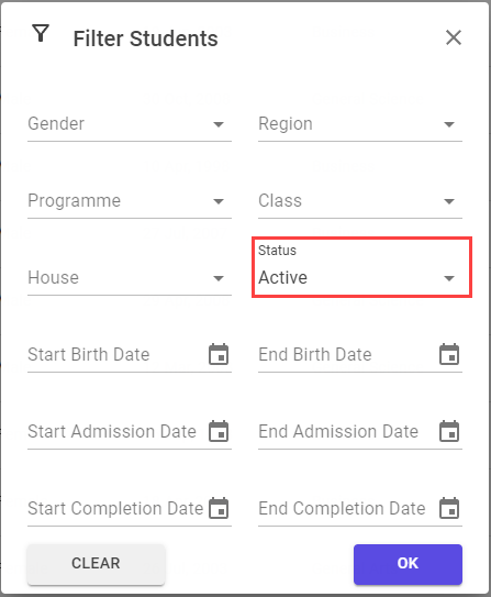Student Filter